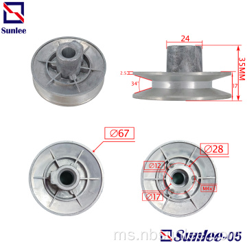 Mesin basuh berkembar bermotor Pulley D67mm